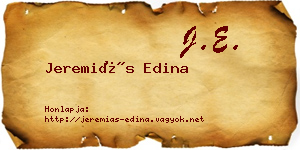 Jeremiás Edina névjegykártya